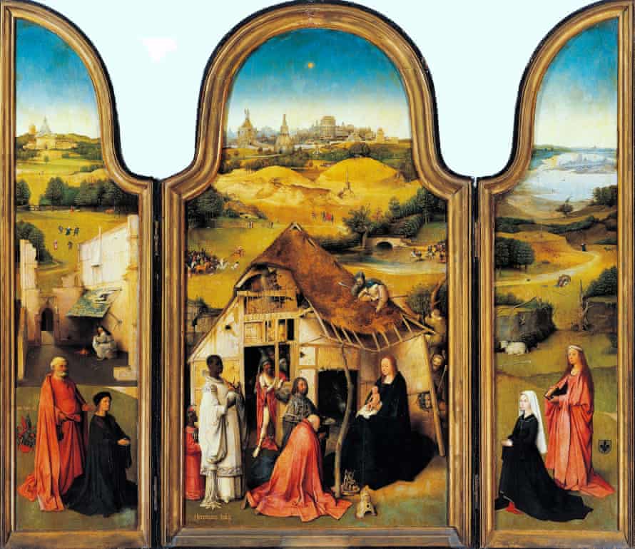 Epic sweep … the full Adoration of the Magi altarpiece, by Hieronymus Bosch.