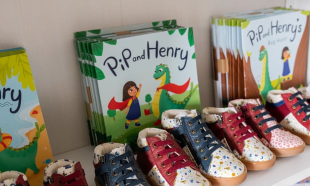 Pip & Henry shoes and books.