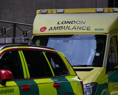 Paramedics respond to emergency incidents during hot weather, as temperatures remain high and the London Ambulance Service reports increased demand for life-threatening emergency calls.