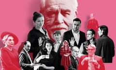 succesA photo montage of the characters in Succession with Logan Roy (Brian Cox) at the topsion