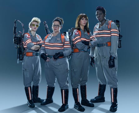 Melissa McCarthy in Ghostbusters with Kate McKinnon, Kristen Wiig and Leslie Jones