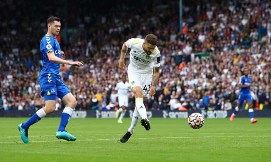 Mateusz Klich slots in Leeds’s first equaliser.