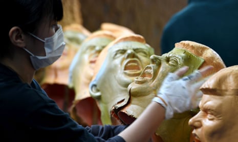 A factory making Donald Trump masks in Saitama, Japan.