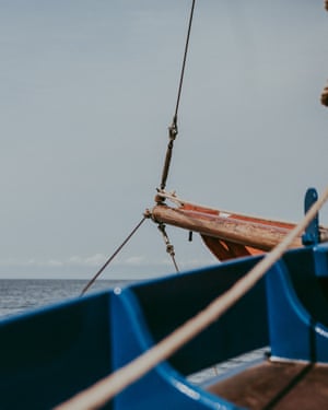 View of the sea from the Salford whelk boat