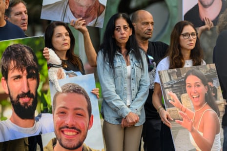 Einav Zangauker, the mother of Matan Zangauker, who was held hostage by Hamas, appears at an event encouraging Israelis to vote for change in ‘hostage square’ in Tel Aviv.