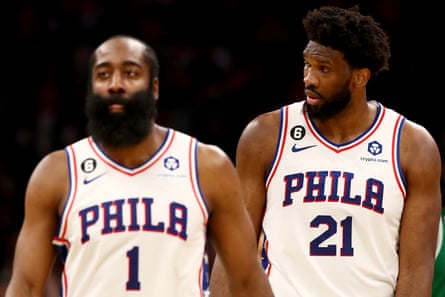 The Sixers’ James Harden and Joel Embiid, who underperformed badly during Philadelphia’s season-ending collapse on Sunday in Boston, are due to earn roughly $90m combined in salary for the 2023-24 season.