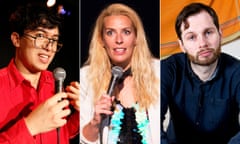 Comedians Phil Wang, Sara Pascoe and Liam Williams