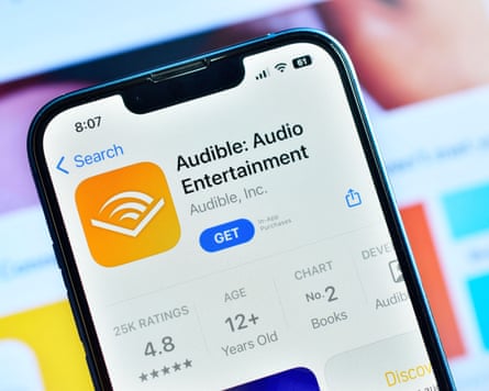 Amazon Audible app on a smartphone