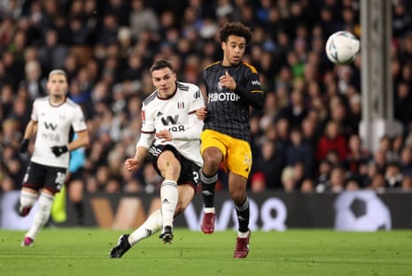 Fulham v Leeds: FA Cup fifth round – live | FA Cup 1 Joao Palhinha of Fulham scores for Fulham.