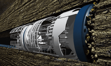 An impression of one of Musk’s tunnelling machines.