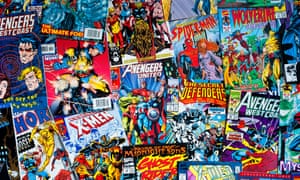 A collection of Marvel comics.