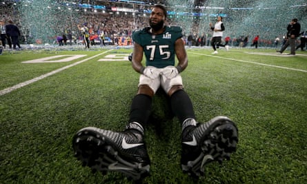 The Eagles’ Vinny Curry takes in his team’s victory
