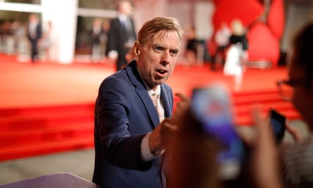 Timothy Spall, who plays a ‘wheezy, lofty’ Ian Paisley in The Journey, on the red carpet in Venice last week.