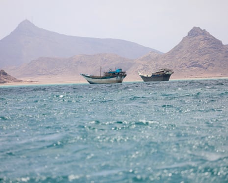 Boats near Yemen’s Bab el-Mandeb coast in a file shot