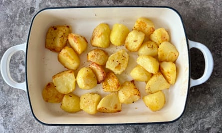Elizabeth Quinn’s perfect roast potatoes, which she says is an achievable dish to make for Christmas