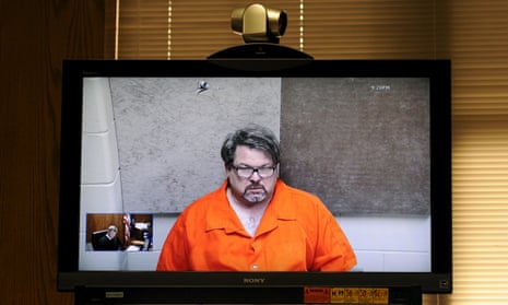 Jason Dalton is seen on closed circuit television during his arraignment in Kalamazoo County, Michigan, February 22, 2016.