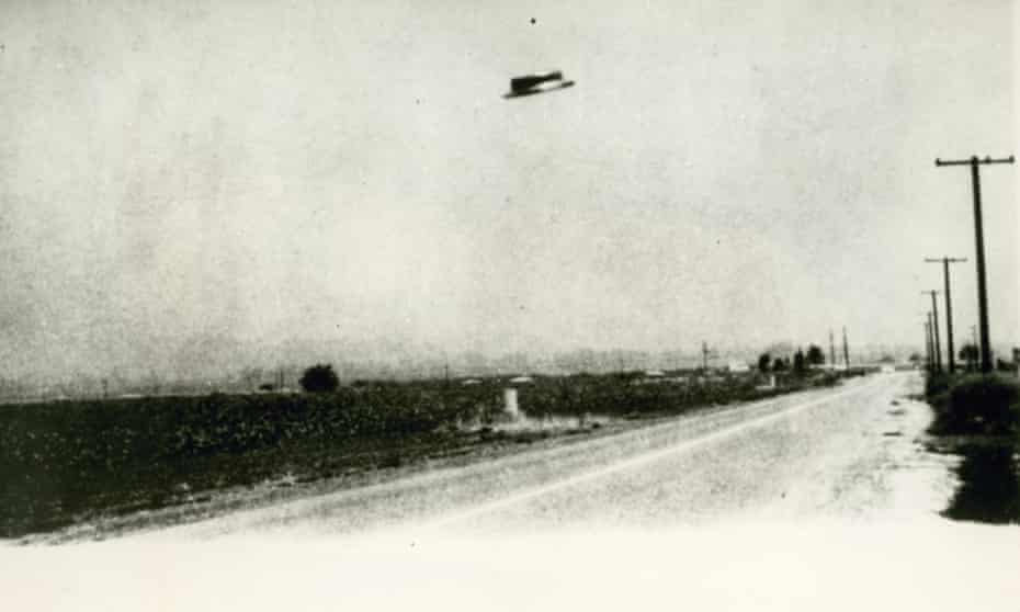 A UFO is apparently seen in an image taken by Rex Heflin in California in 1965.