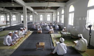 Tahfiz, or Qur’anic, students recite the Qur’an in Madrasah Nurul Iman boarding school