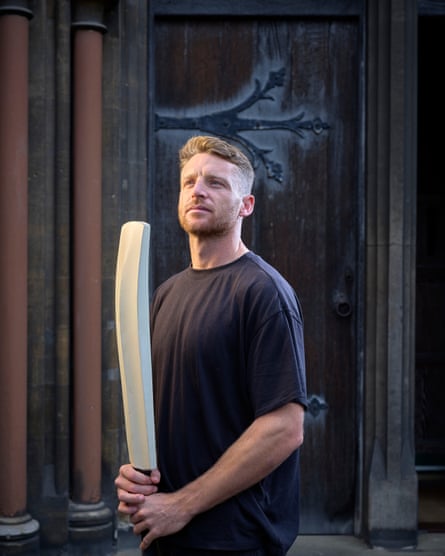 Jos Buttler photographed in London outside St. Alban the Martyr, Holborn church, near Chancery Lane