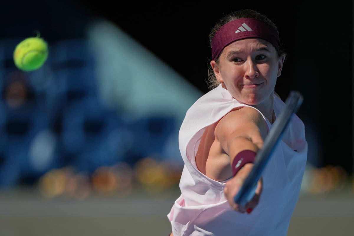 Nikola Bartunkova beat Aryna Sabalenka 6-4 6-3 in Beijing.