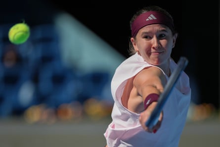 Nikola Bartunkova beat Aryna Sabalenka 6-4 6-3 in Beijing.