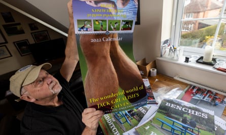 Kevin Beresford with his calendar of Jack Grealish’s calves.