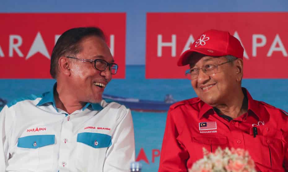 Anwar Ibrahim and Mahathir Mohamad