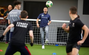 Ryan Giggs takes a coaching session for the Laureus-supported Street League programme, which uses football to help people get back into employment and education.
