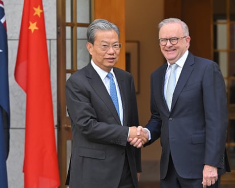 China’s Chair of the People’s Congress Zhao Leji meets with Australia’s Prime Minister Anthony Albanese.