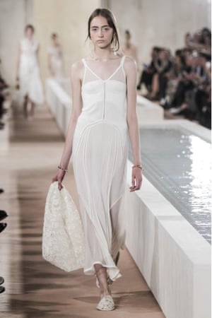 Balenciaga SS/16 slip dress at Paris fashion week.