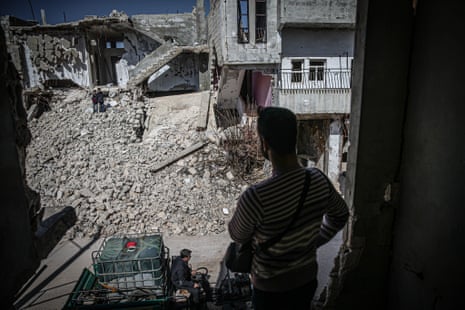 Wreckage of buildings in Idlib