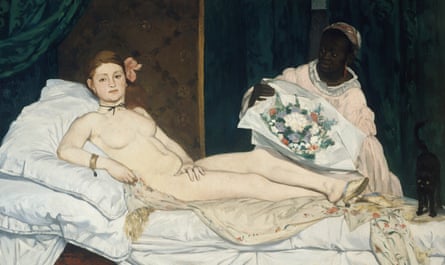 Édouard Manet’s Olympia, featuring a nude in kitten heels.