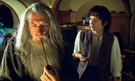 Sir Ian McKellen and Elijah Wood in Peter Jackson’s Lord of the Rings trilogy. 