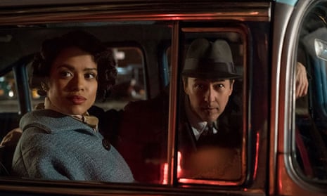 Gugu Mbatha-Raw and Edward Norton in Motherless Brooklyn. This is a strong, vehement film with a real sense of time and place.