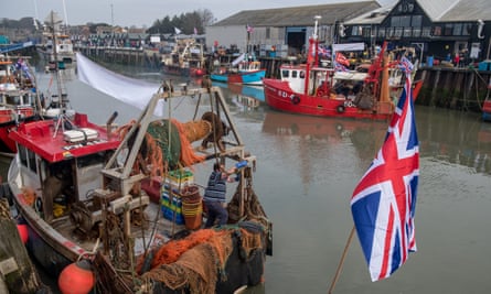 Whitstable harbour on the day of  the protest.
