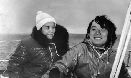 Kenichi Horie and his wife Eriko in Resolute, Canada, on 21 August 1979.