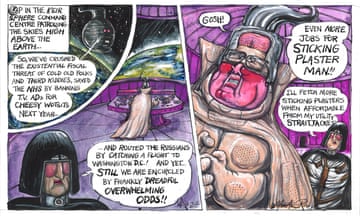 Martin Rowson on Starmer and Reeves, political superheroes – cartoon