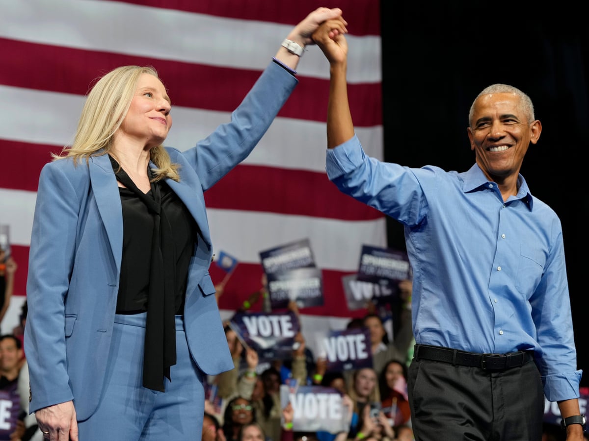Obama criticizes Trump and Republican policy in stump speech for Abigail Spanberger | Barack Obama | The Guardian