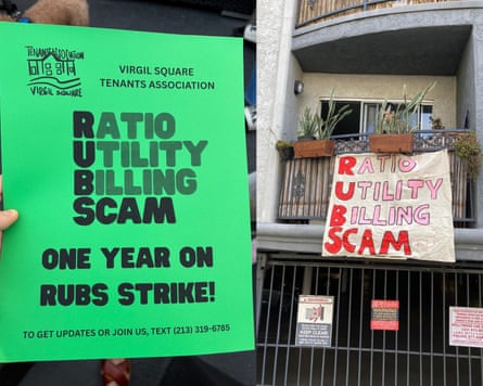 Green sign saying Ration Utility Billing Scam