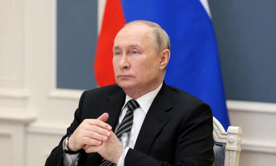 Russia-Ukraine war live: Moscow to halt gas supplies to Netherlands; US will not supply long-range rocket systems to Kyiv 12 Russian President Putin attends the Supreme Eurasian Economic Council via video link in Moscow.