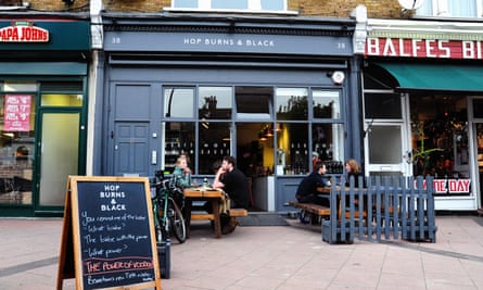 Hop Burns and Black shop and bar in east Dulwich.