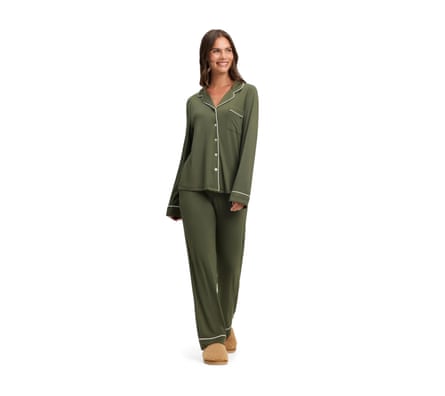 Cozy Earth Bamboo Stretch-Knit Long Sleeve Pajama Set