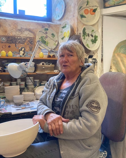 Ceramics artist Johanna Kuhn in her studio.