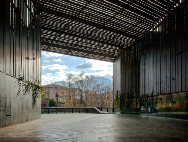View from inside their public space for La Lira theatre, Ripoll, Girona.