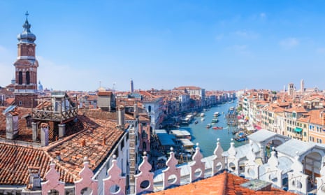 Panoramic aerial view of grand canal