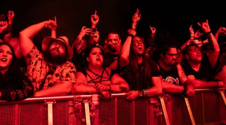 The front row for Gojira.