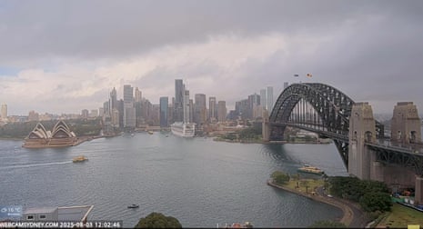 Sydney Harbour Bridge on Sunday after road closures for pro-Palestine march