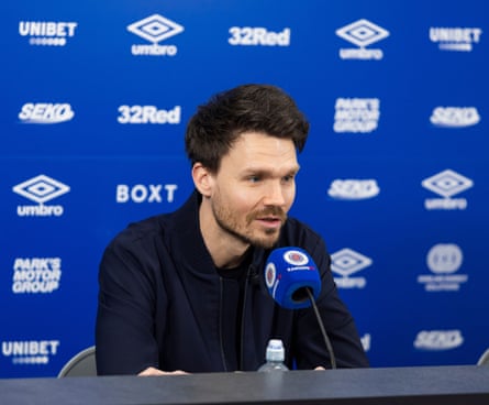 Danny Röhl during a press conference