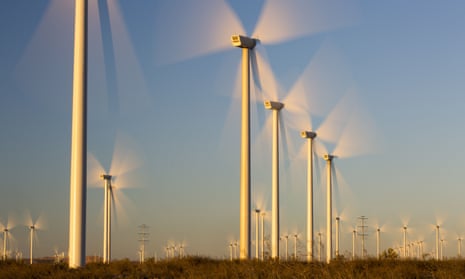 A large-scale wind farm in California