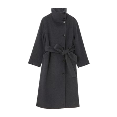 Funnel neck wool coat, John Lewis
